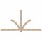 Ekena Millwork Redmond Smooth Timber Gable Bracket, Douglas Fir, 84"W x 42"H x 1 1/2"D x 3 1/2"F, 12/12 Pitch GBW084X42X0204RED00SDF - alternate 1